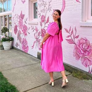 A New Day Pink Tie Back Dress